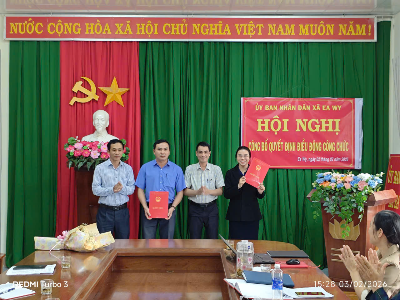 UBND xã Ea Wy thực hiện điều động công chức năm 2026